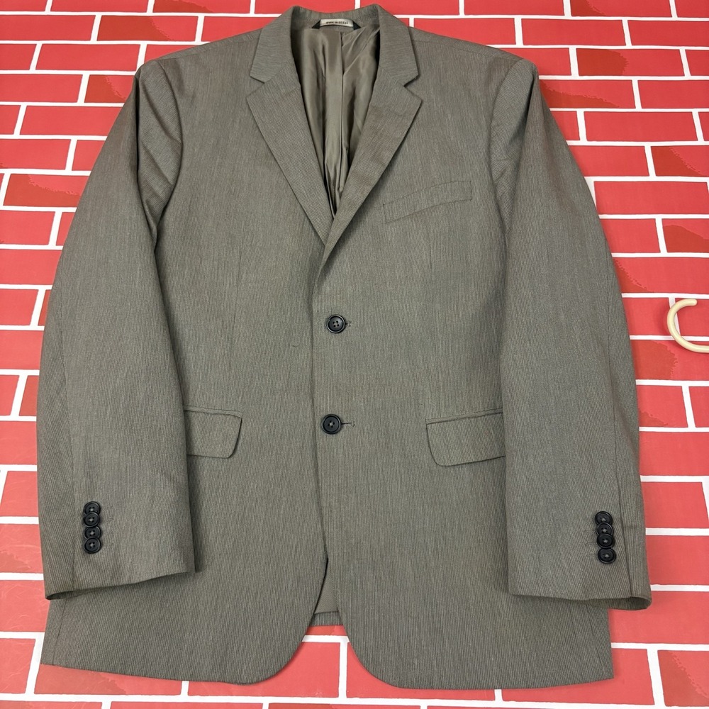 Banana Republic Blazer Tailored Fit Men 42 Regular Brown Knit Single Breasted